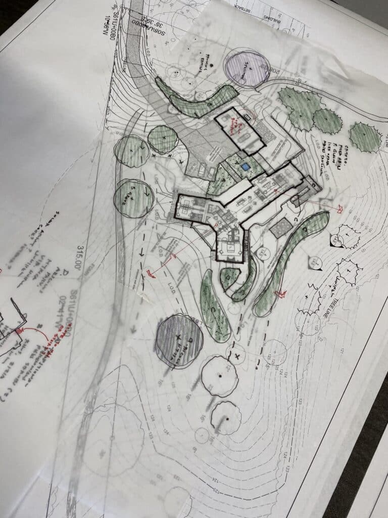 Valley View Landscape Design Project: Vanishing water feature